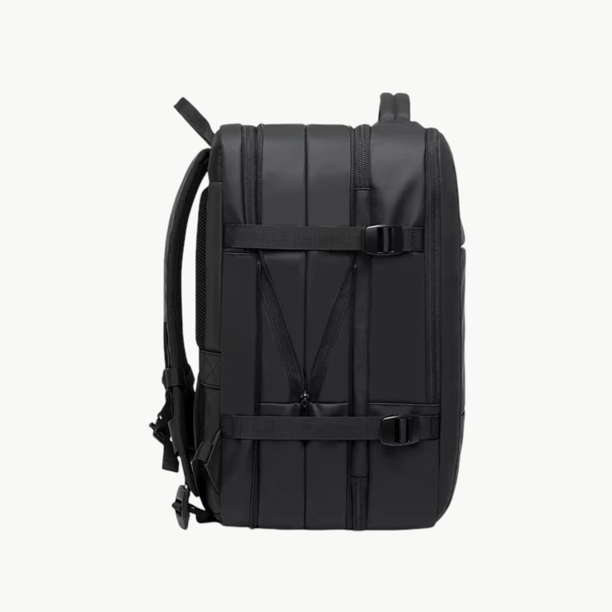 Sac de voyage pour week end noir vue laterale
