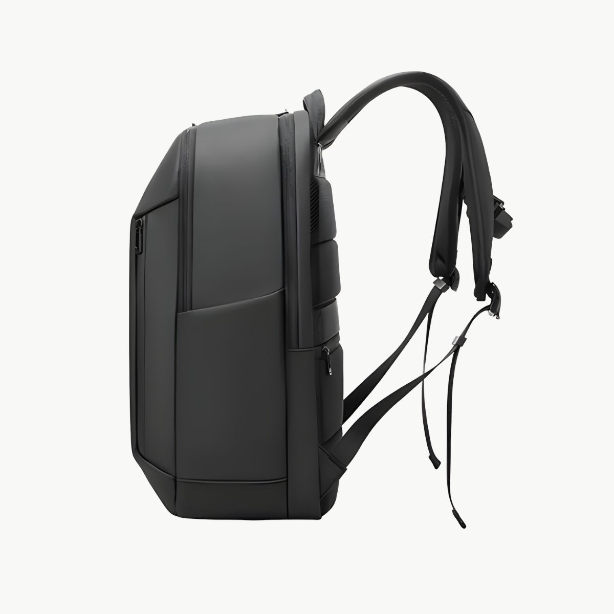 Sac de voyage pour week end noir vue laterale