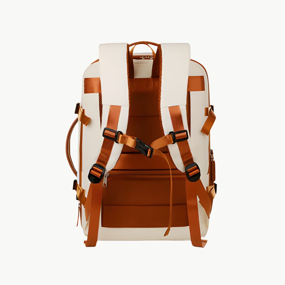Sac de voyage pour week end beige vue de dos