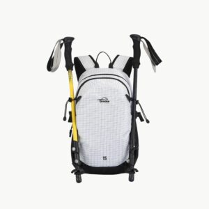 Sac de randonnee impermeable blanc vue de face