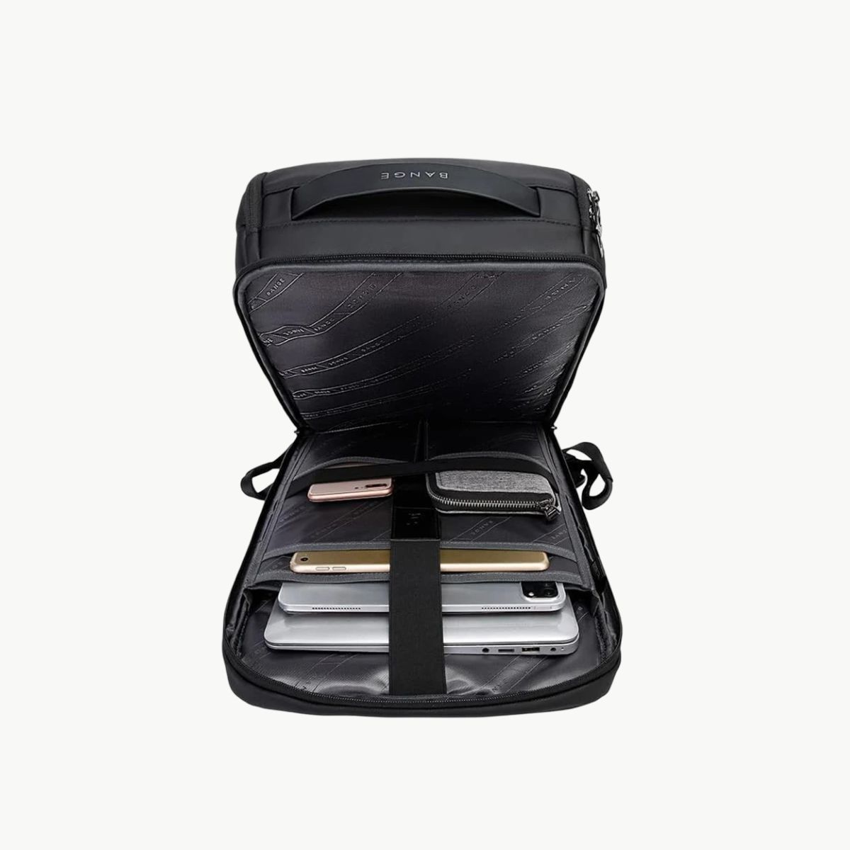 Sac de voyage pour week end noir vue poche interne