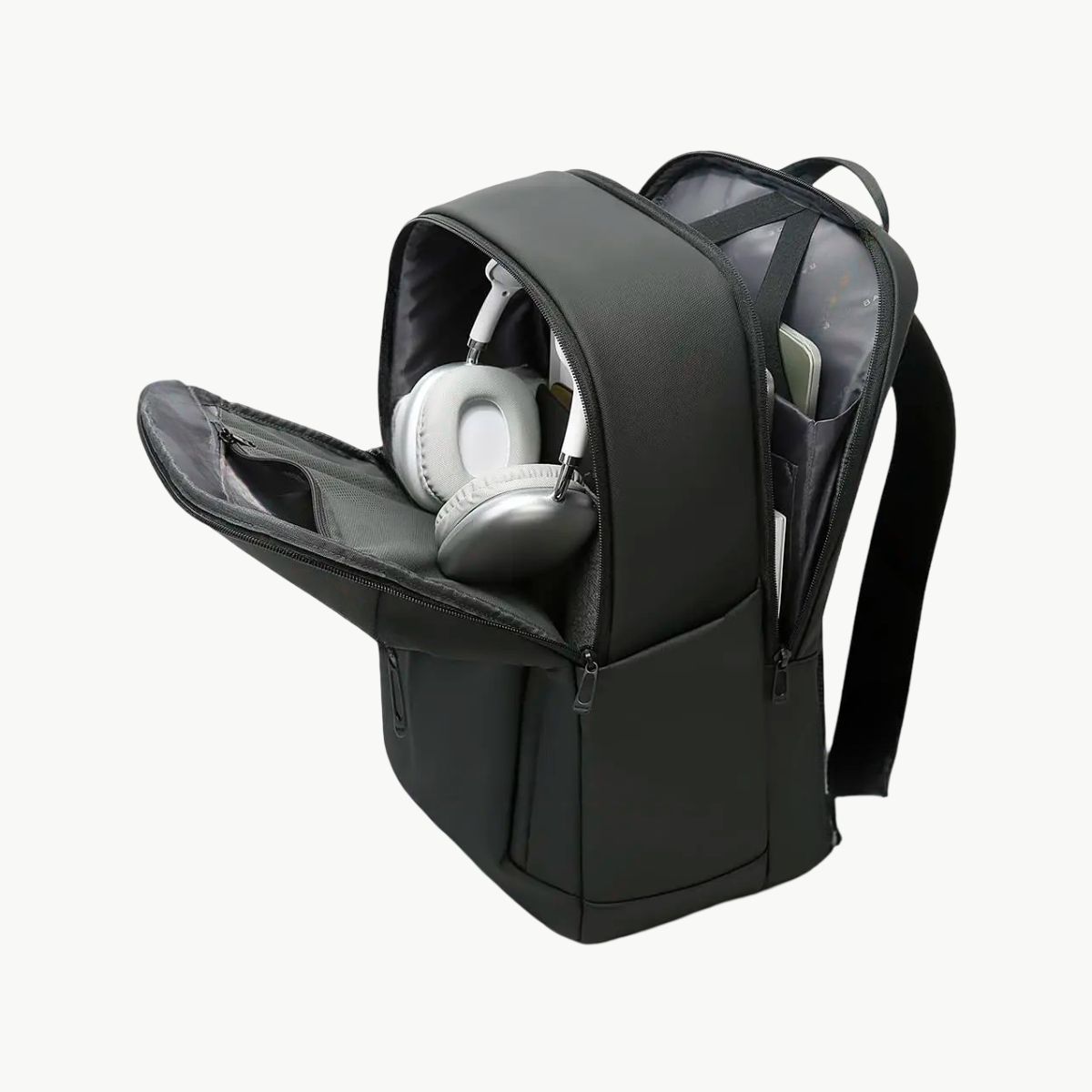 Sac de voyage pour week end noir vue interieur