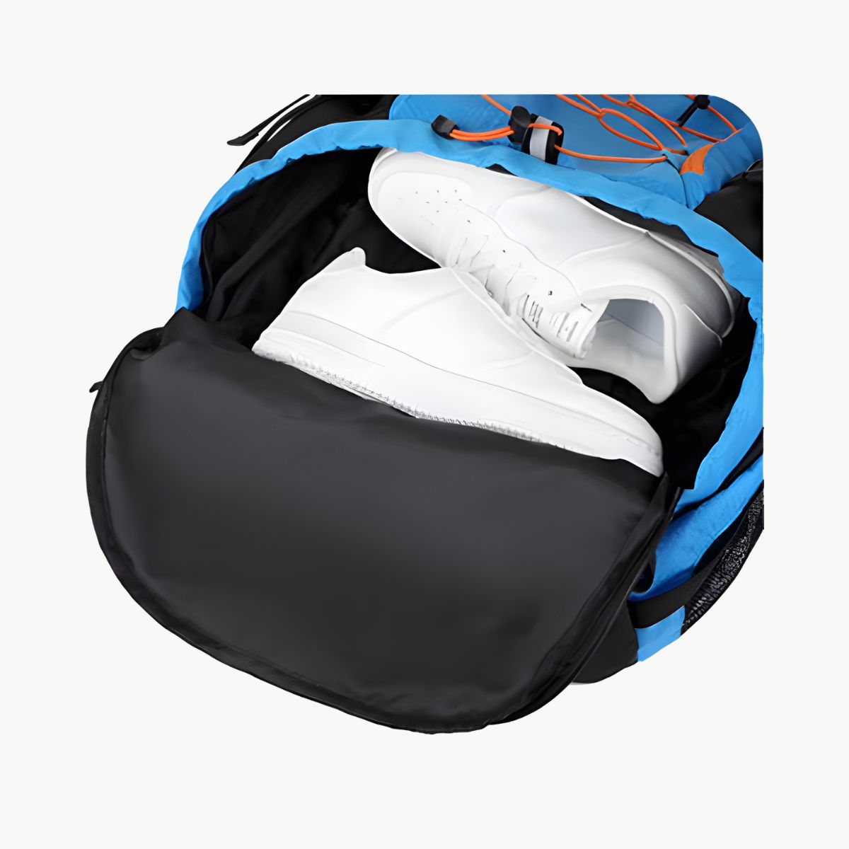 Sac de randonnee grande capacite bleu vue poche interne