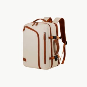 Sac de voyage pour week end beige vue de cote