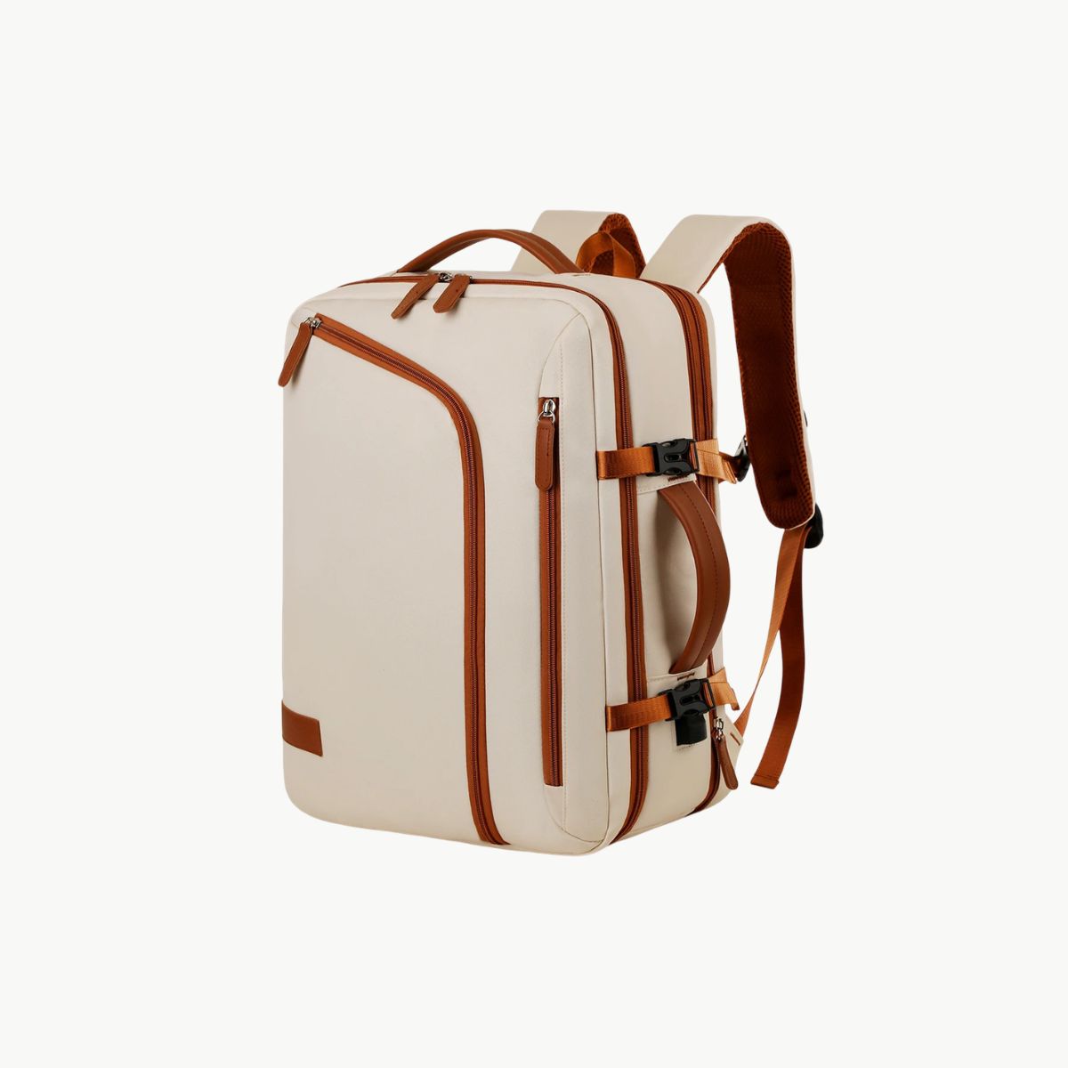 Sac de voyage pour week end beige vue de cote