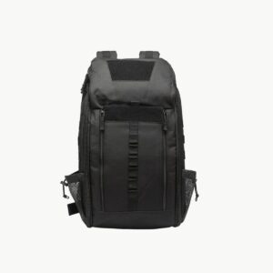 Sac de randonnee tactique noir vue de face