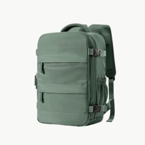 Sac de voyage week end vert sombre vue de face